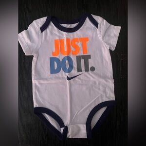 Nike Onesie with Orange and Navy